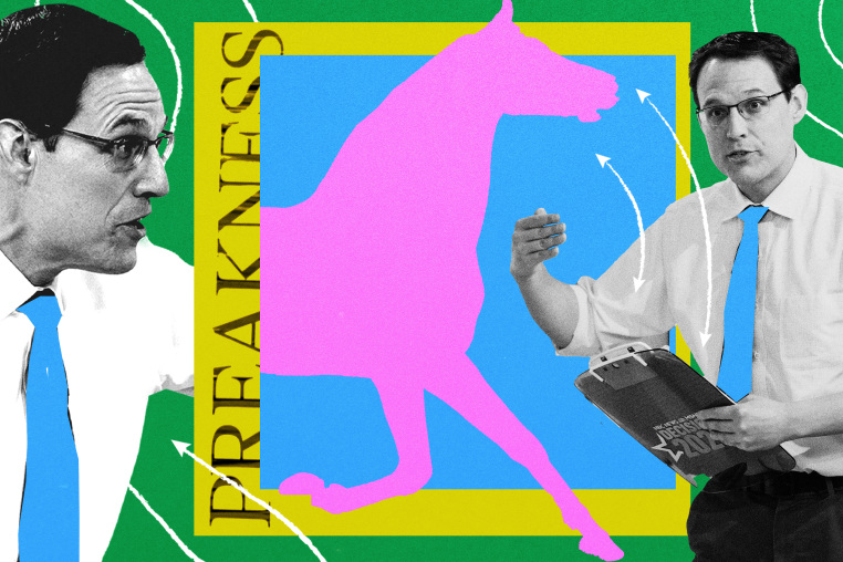 Photo Illustration: Steve Kornacki and a horse